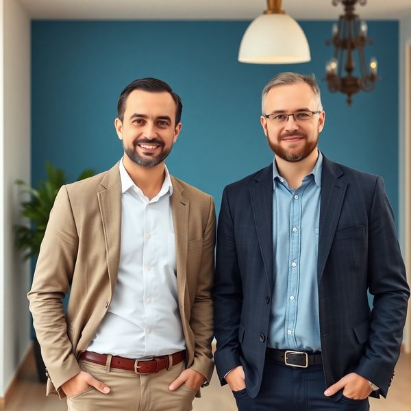 Portrét dvou profesionálních poradců v liberecké kanceláři